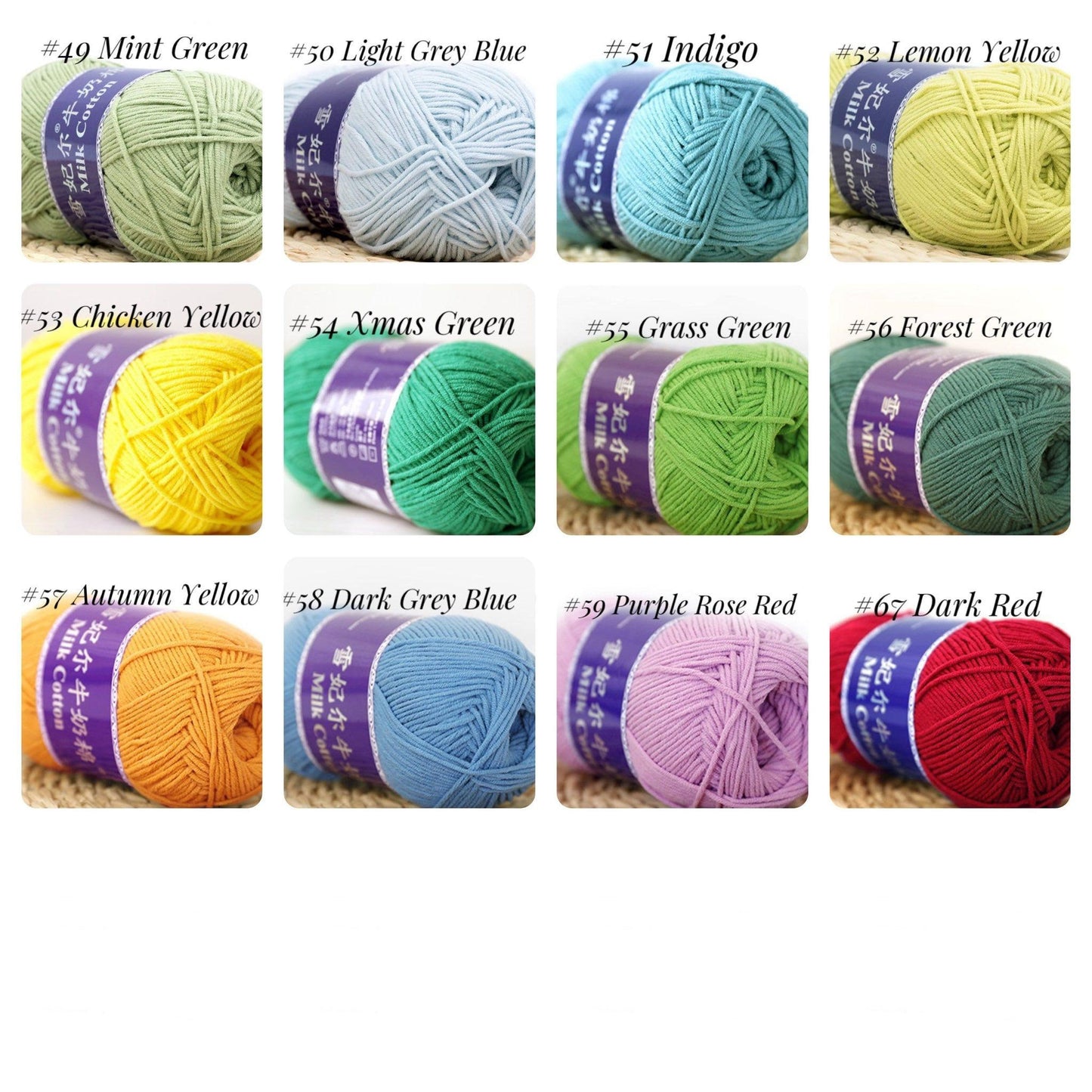 Pastel Colors Yarn Bundle, 10 Pcs Yarn Pack, Punch Needle Yarn, Cotton  Amigurumi Yarn, Crochet Yarn, Soft Yarn, 100% Natural Yarn 
